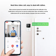 TUYA WIFI Smart Video Doorbell Wireless HD Remote Control Work With Tuya App Smart Home HD Night Camera Cat's Eye Photo Doorbel