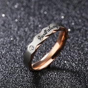 Will Always Be With You Stainless Steel Couples ring Lovers