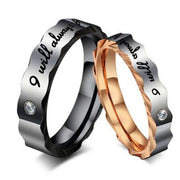 Will Always Be With You Stainless Steel Couples ring Lovers